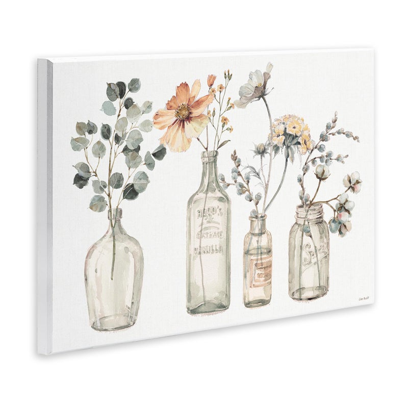 Stupell Industries Antique Floral Bouquets Flowers Glass Jar Painting, 10 x 15, Wall Plaque - Image 3